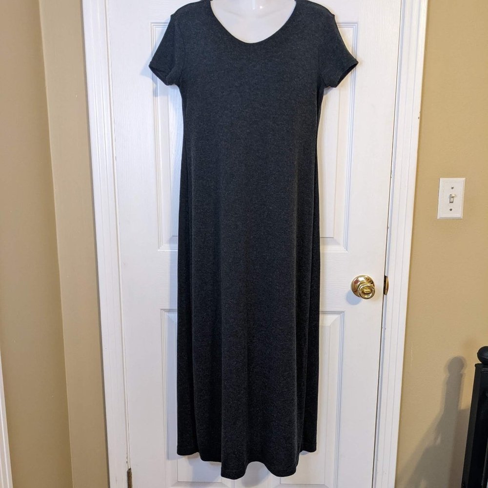 American Eagle Outfitters Gray Wool Short Sleeve Long Sweater Dress - S